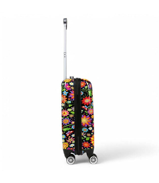 Ballina Cabin Hard Shell Suitcase in Black Flower
