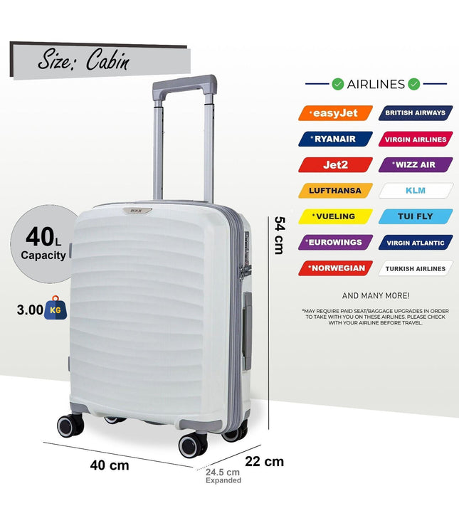 Alton Cabin Hard Shell Suitcase in White