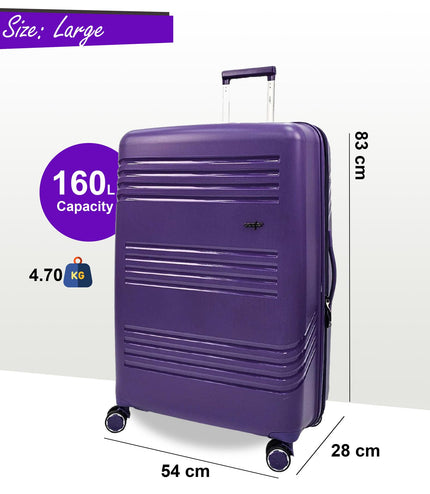 Camborne Large Hard Shell Suitcase in Purple