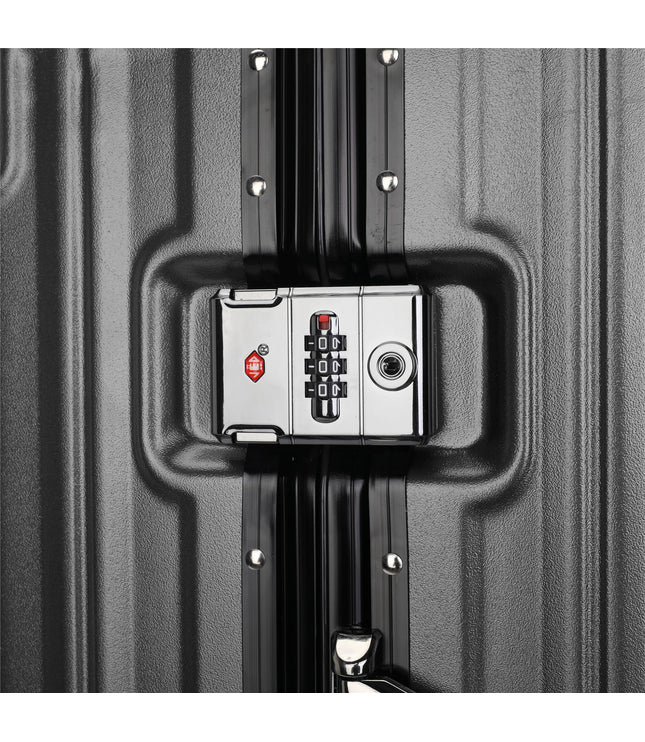 Airdrie Set of 3 Hard Shell Suitcase in Charcoal Black