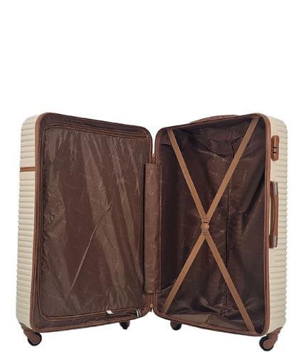 Caistor Large Hard Shell Suitcase in Cream