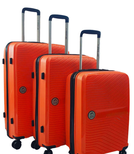 Acton Set of 3 Hard Shell Suitcase in Orange