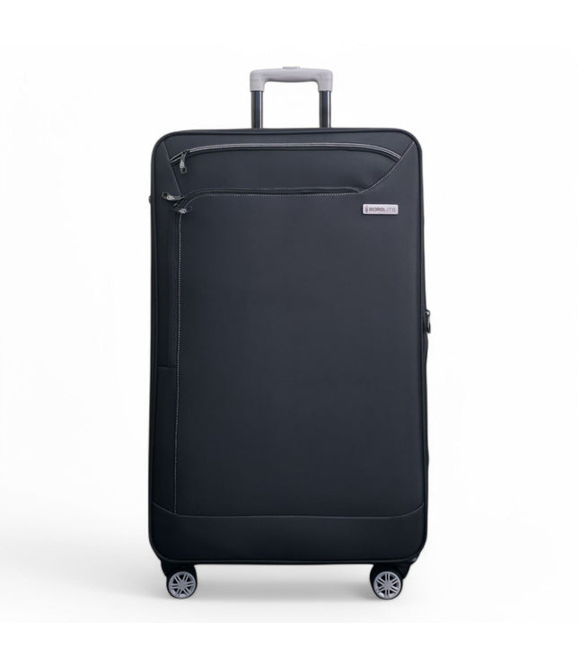 Handa Large Soft Shell Suitcase in Black