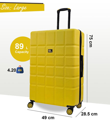 Cotgrave Large Soft Shell Suitcase in Yellow
