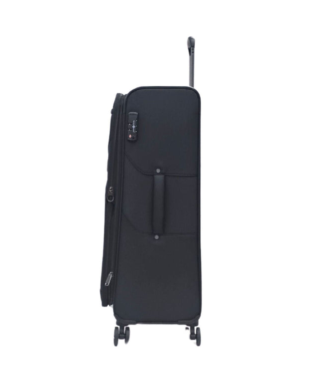 Corby Large Soft Shell Suitcase in Black