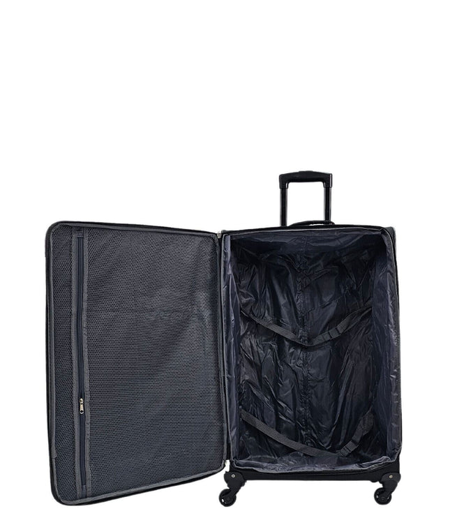 Corsham Large Soft Shell Suitcase in Black