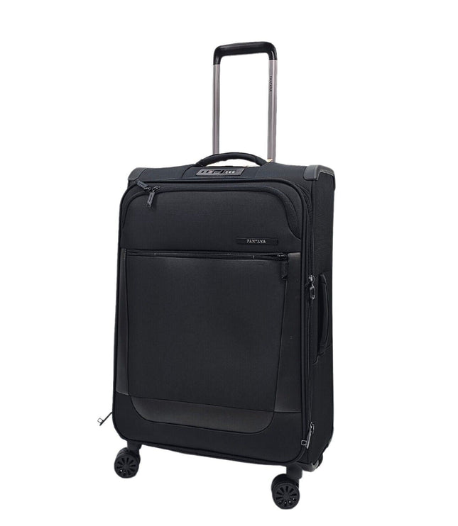 Bourne Medium Soft Shell Suitcase in Black