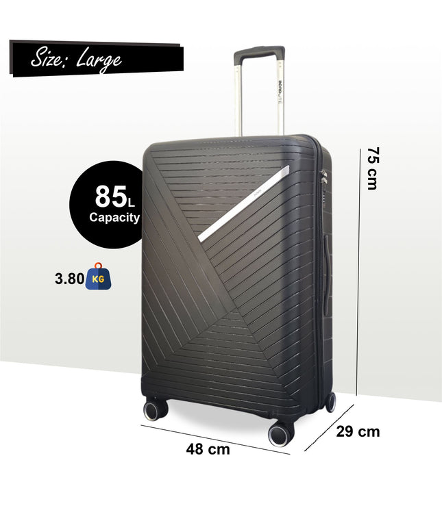 Chita Large Hard Shell Suitcase in Black