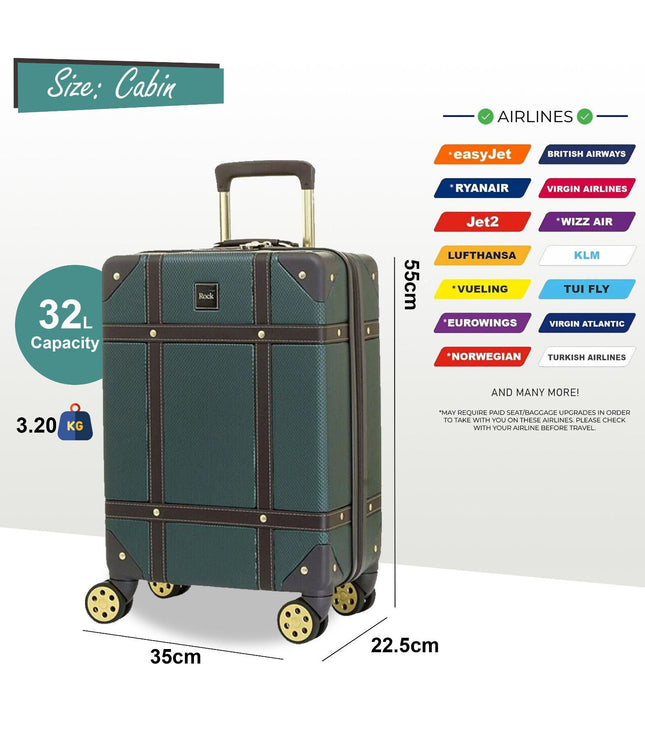 Alston Cabin Hard Shell Suitcase in Green