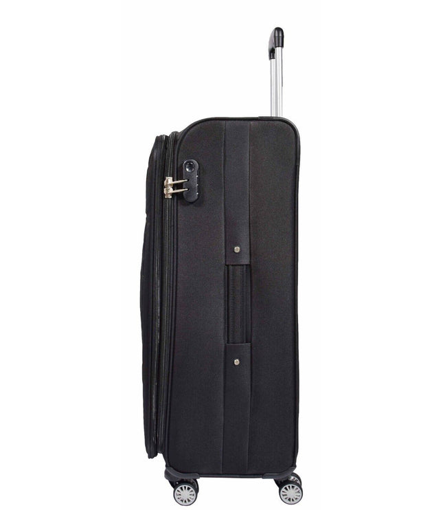 Clevedon Large Soft Shell Suitcase in Black
