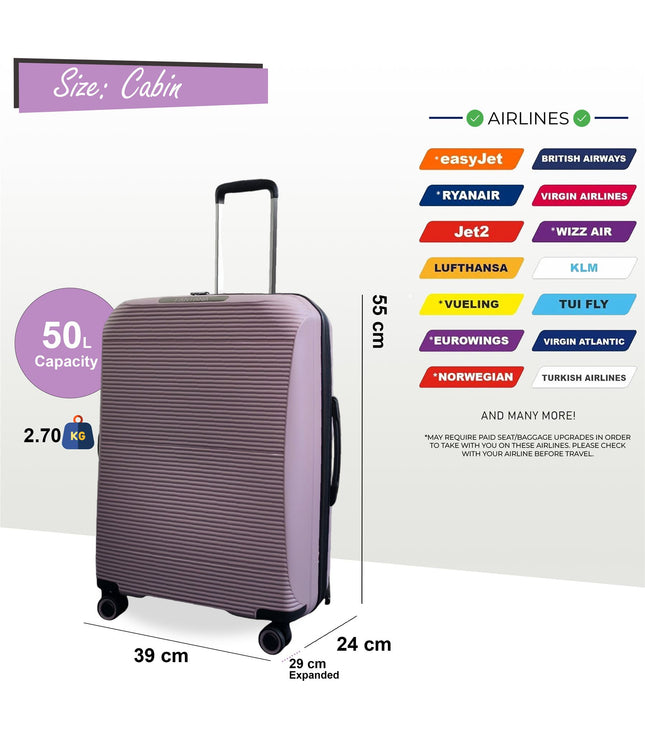 Abiko Cabin Hard Shell Suitcase in Pink