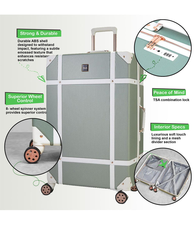 Alston Cabin Hard Shell Suitcase in Sage Green