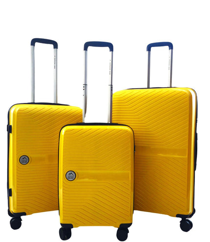 Acton Set of 3 Hard Shell Suitcase in Yellow