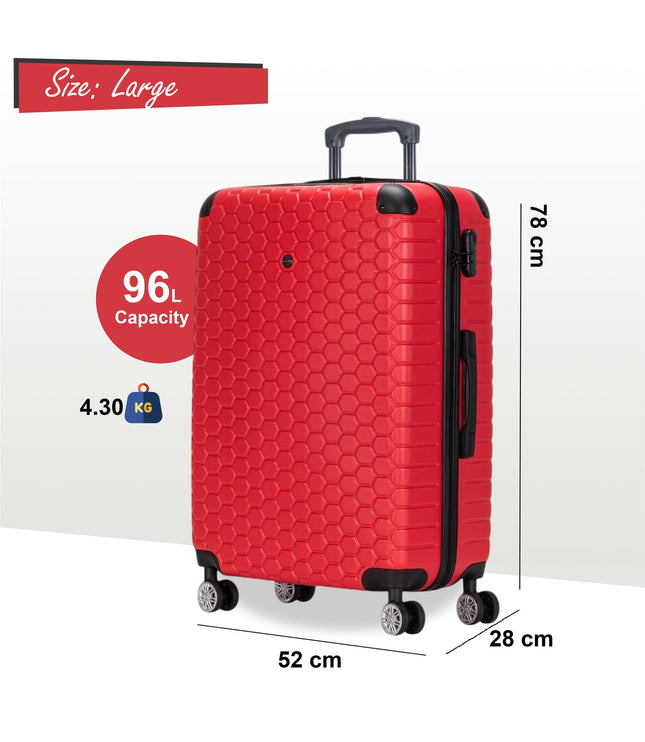 Noda Large Hard Shell Suitcase in Red
