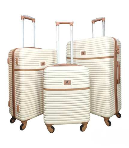 Caistor Set of 3 Hard Shell Suitcase in Cream