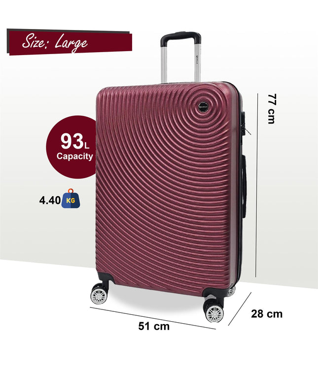 Chorley Large Hard Shell Suitcase in Burgundy