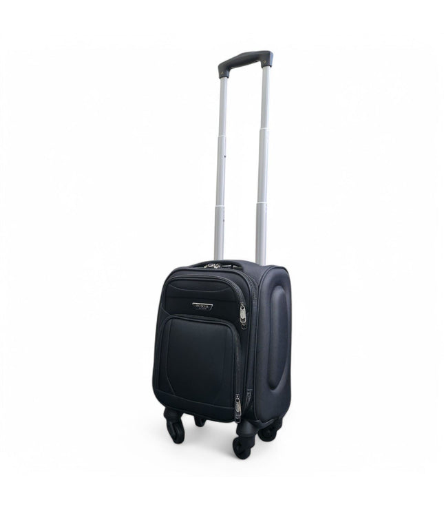Nagoya Unserseat Soft Shell Suitcase in Black