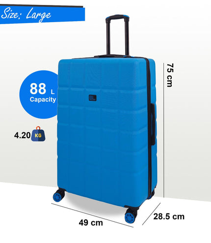 Cotgrave Large Soft Shell Suitcase in Blue