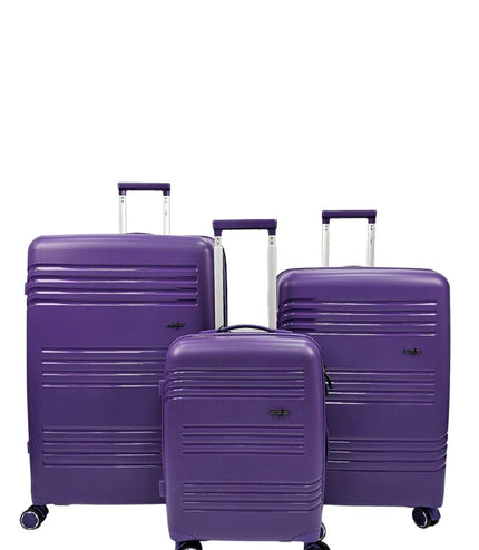 Camborne Set of 3 Hard Shell Suitcase in Purple