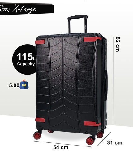 Chilton Extra Large Hard Shell Suitcase in Black