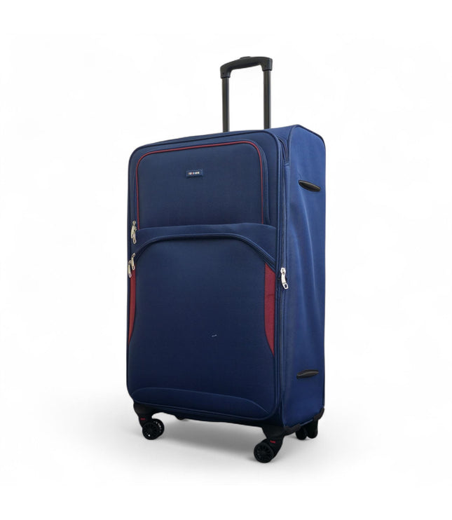 Gosford Large Soft Shell Suitcase in Navy Blue