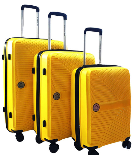 Acton Set of 3 Hard Shell Suitcase in Yellow