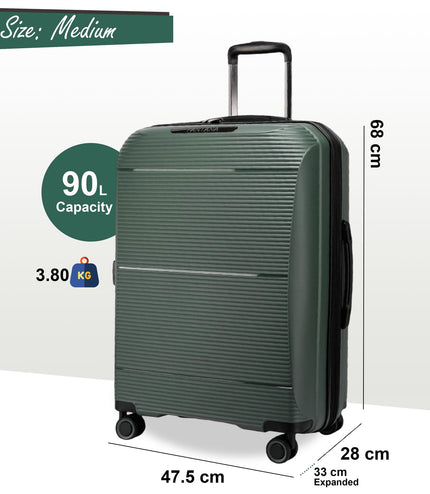 Abiko Medium Hard Shell Suitcase in Olive