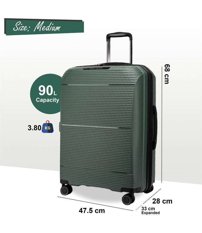 Abiko Medium Hard Shell Suitcase in Olive