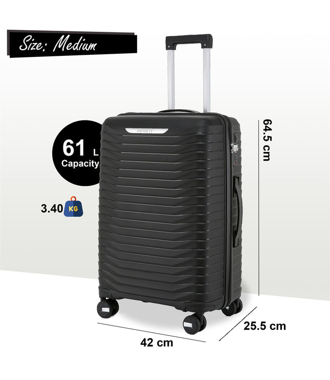 Burnaby Medium Hard Shell Suitcase in Black