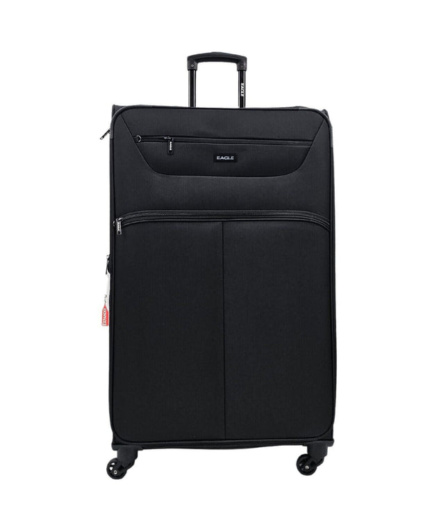 Ashford Extra Large Soft Shell Suitcase in Black