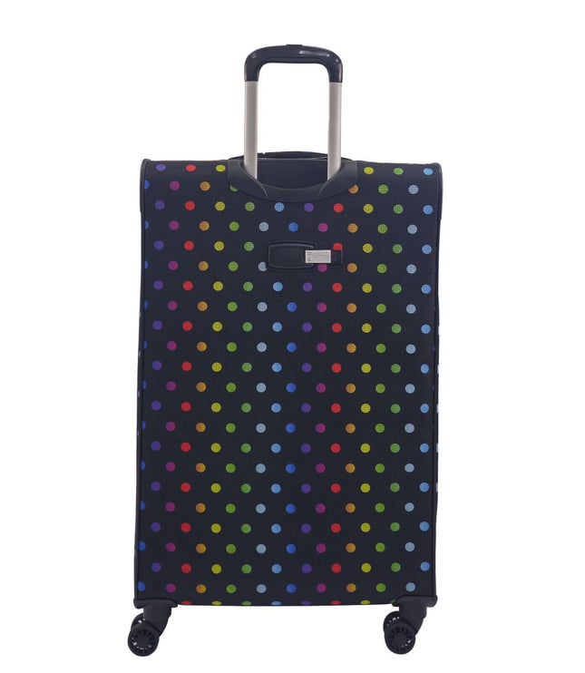Ashbourne Large Soft Shell Suitcase in Dots
