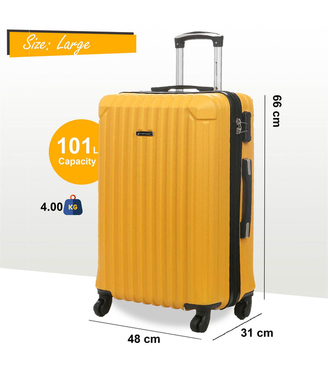 Corowa Large Hard Shell Suitcase in Yellow