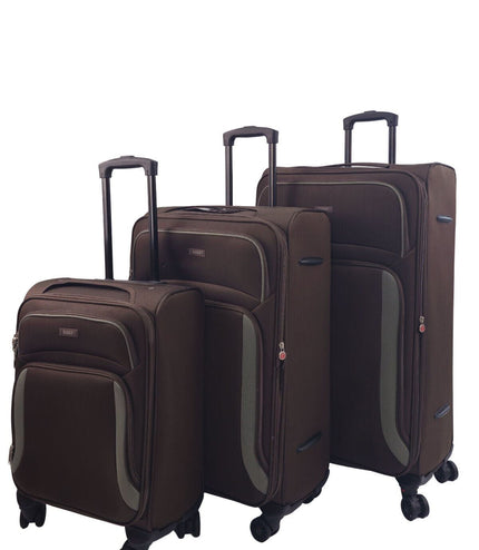 Arundel Set of 3 Soft Shell Suitcase in Brown