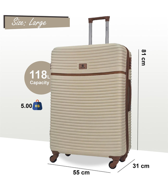 Caistor Large Hard Shell Suitcase in Cream