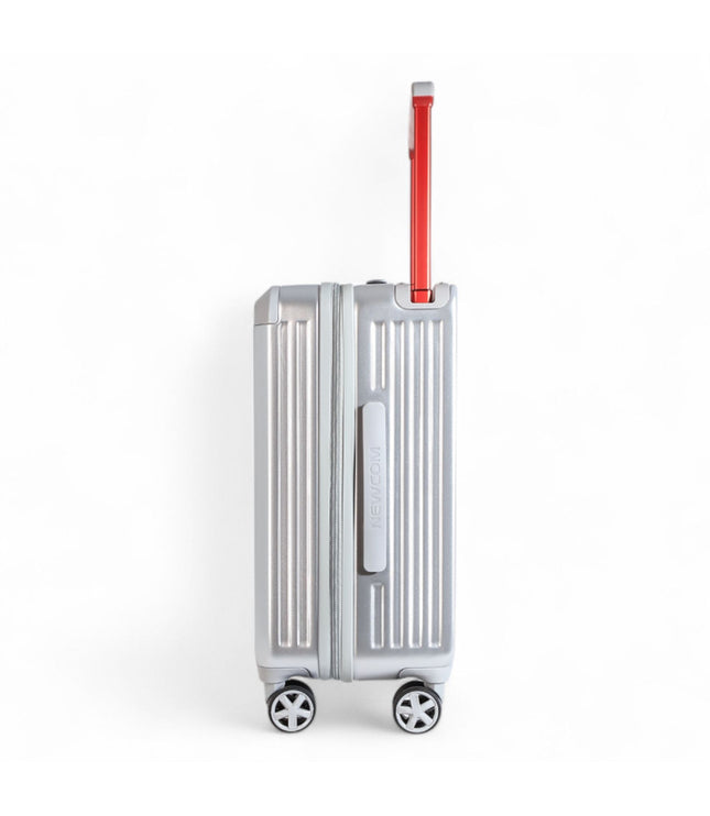 Hard Shell Silver Rimowa Inspired TSA Cabin Luggage Suitcase Durable Spinner Carry-On