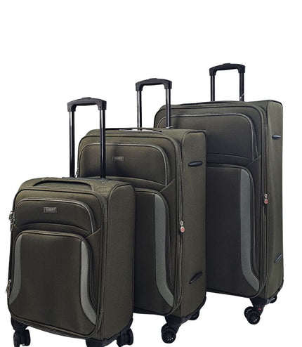 Arundel Set of 3 Soft Shell Suitcase in Khaki