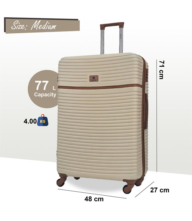 Caistor Medium Hard Shell Suitcase in Cream