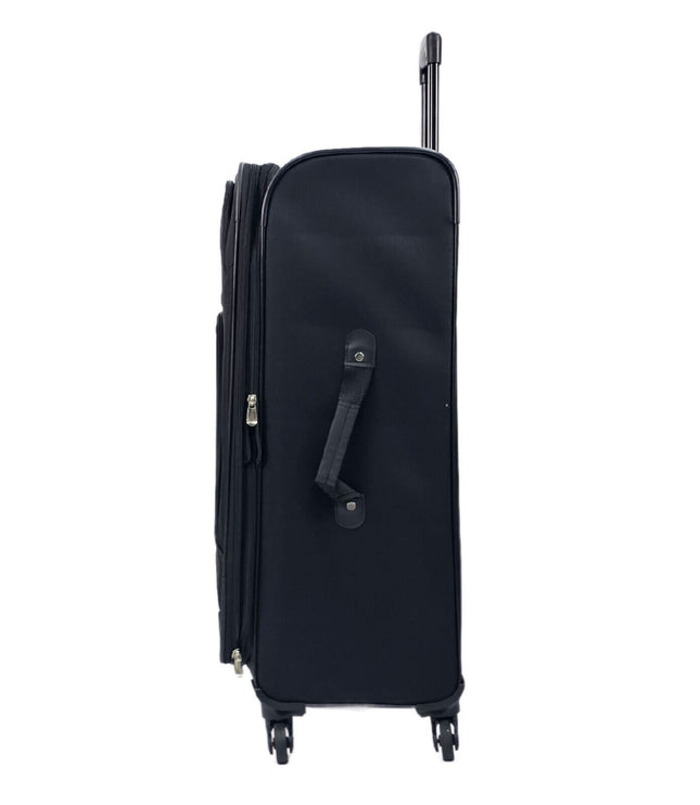 Corsham Large Soft Shell Suitcase in Black