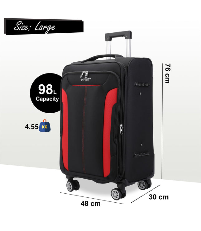 Delta Large Hard Shell Suitcase in Black