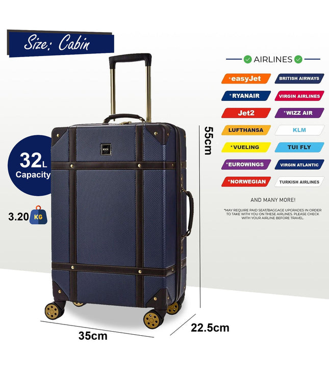 Alston Cabin Hard Shell Suitcase in Navy