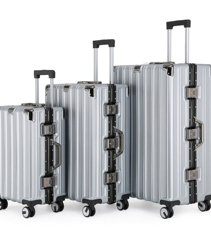 Airdrie Set of 3 Hard Shell Suitcase in Silver