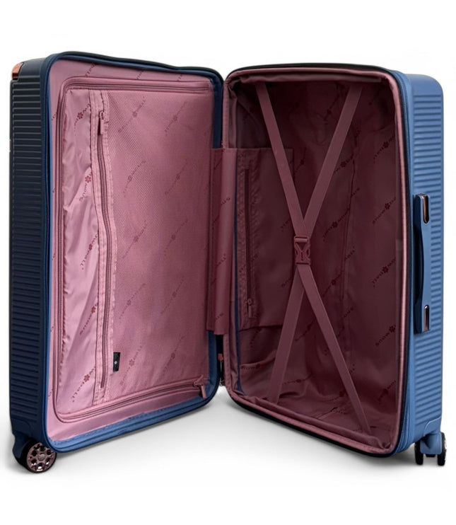 Cowra Medium Hard Shell Suitcase in Navy Blue