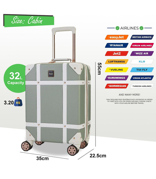 Alston Cabin Hard Shell Suitcase in Sage Green