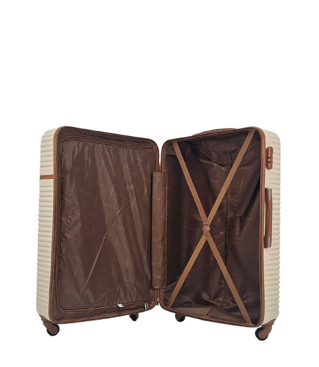 Caistor Medium Hard Shell Suitcase in Cream
