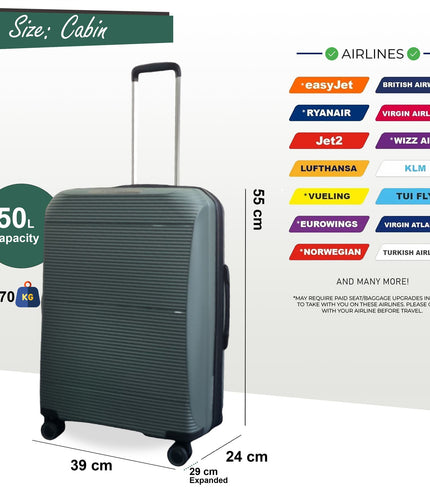 Abiko Cabin Hard Shell Suitcase in Olive