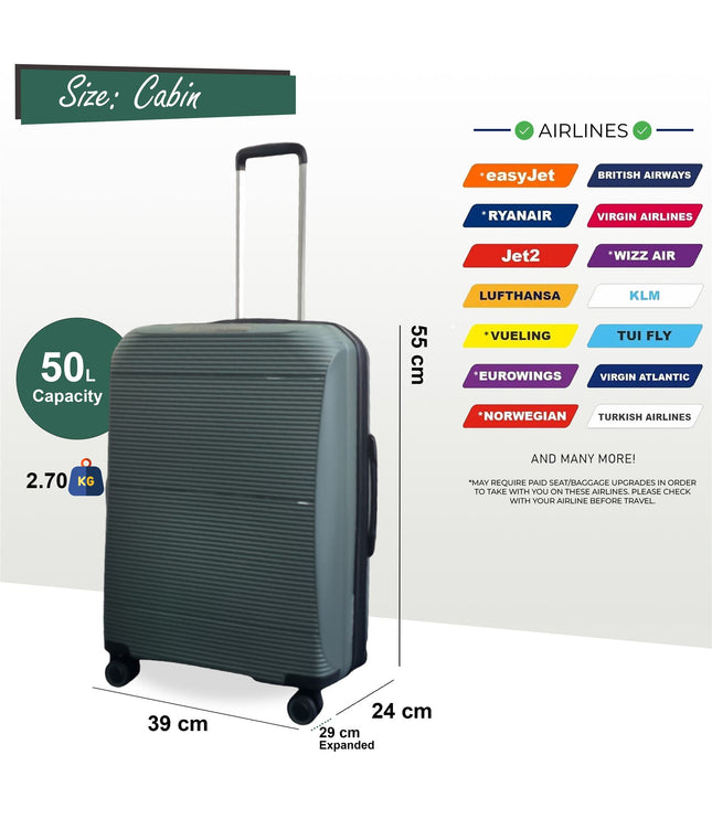 Abiko Cabin Hard Shell Suitcase in Olive