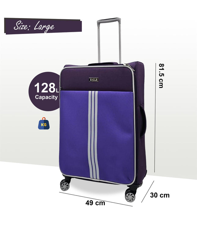Beverley Large Soft Shell Suitcase in Purple