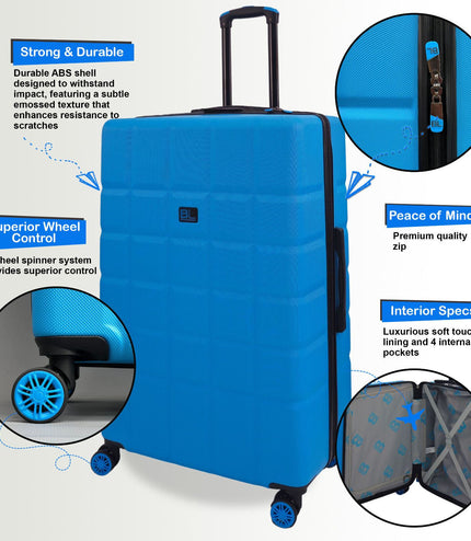 Cotgrave Large Soft Shell Suitcase in Blue