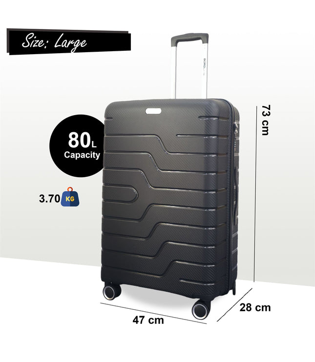 Kariya Large Hard Shell Suitcase in Black