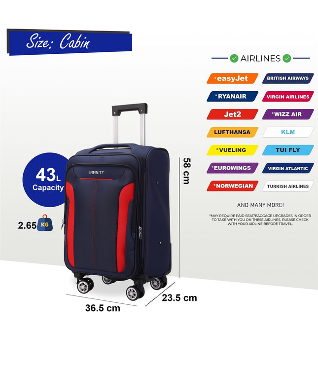 Delta Cabin Hard Shell Suitcase in Navy